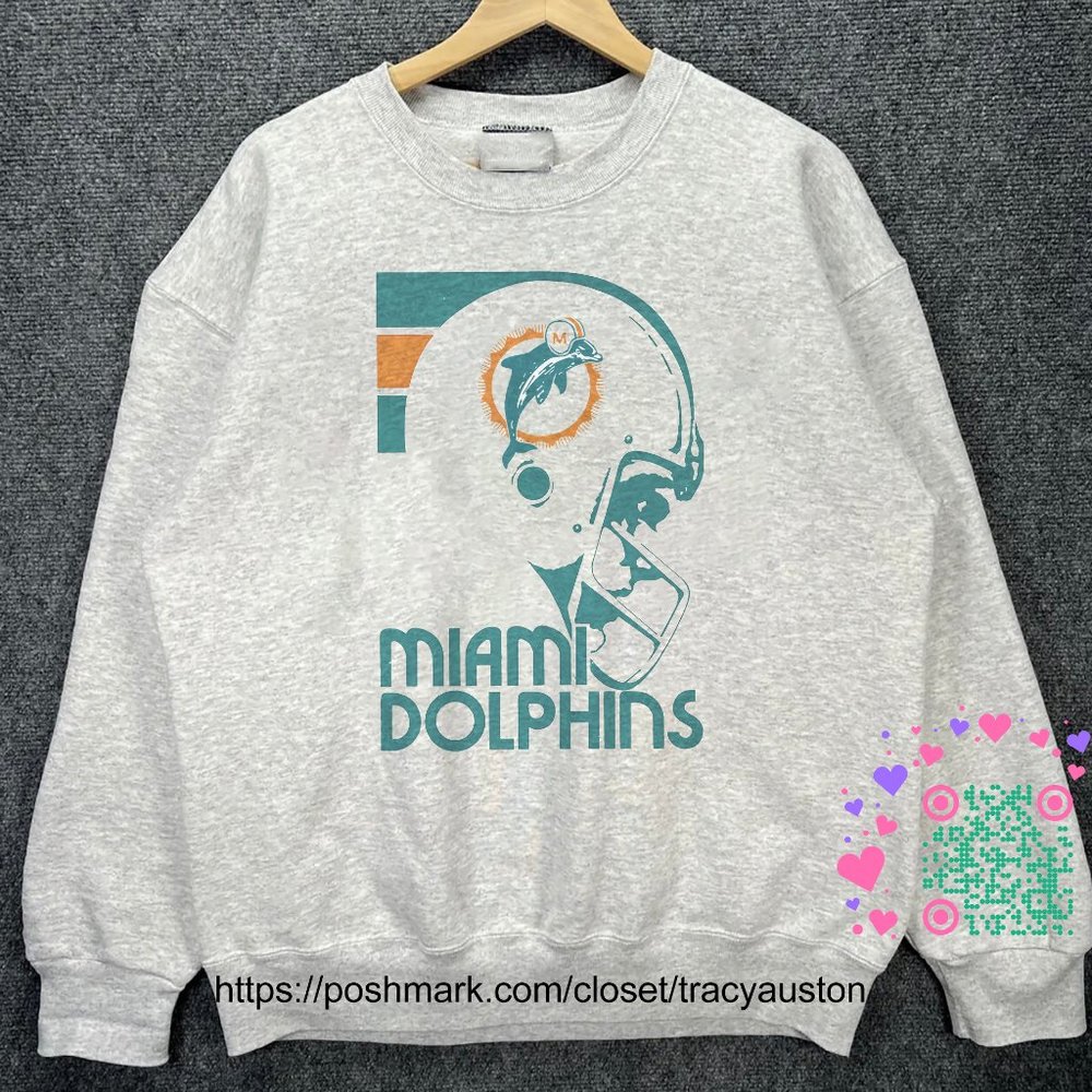 Vintage Miami Dolphins Sweatshirt, Retro NFL Miami Dolphins Football Shirt tee